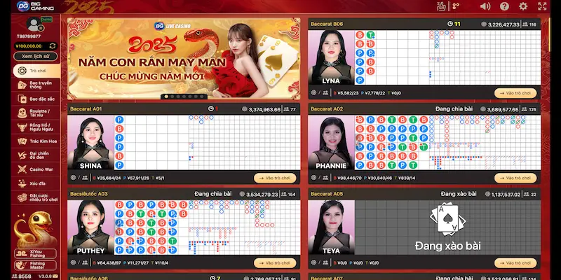 Sảnh Baccarat BG mang đến trải nghiệm siêu hay